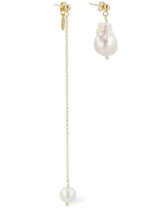 Magda Butrym   Asymmetrical pearl earrings 