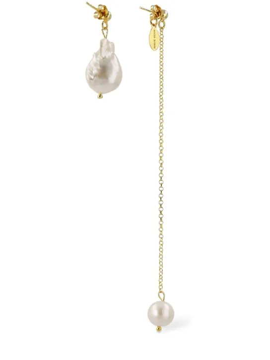 Magda Butrym   Asymmetrical pearl earrings 