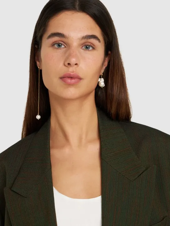 Magda Butrym   Asymmetrical pearl earrings 