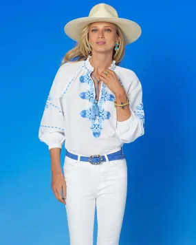 Menorca Blouse and Grecian Motif Embroidery