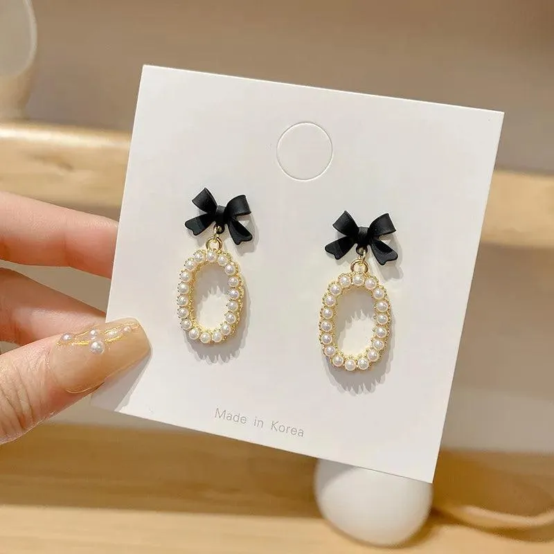 Mini Earrings Charm Jewelry XYS0220 Bowknot Sweet Pearls