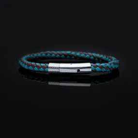 Mix Turquoise, Burgundy Leather Bracelet