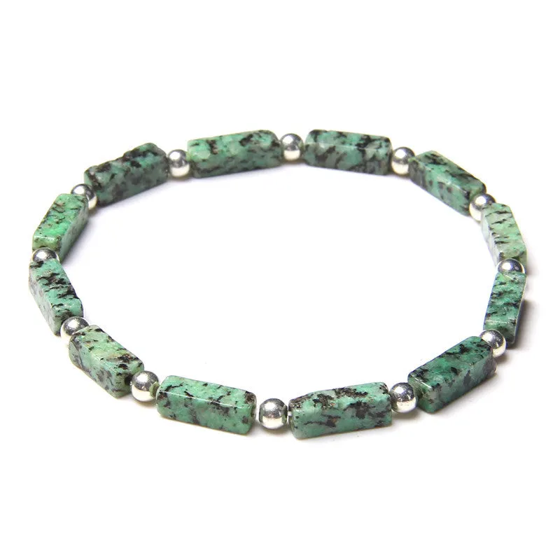 Natural Rectangular Bead Bracelet Female Shoushan Stone