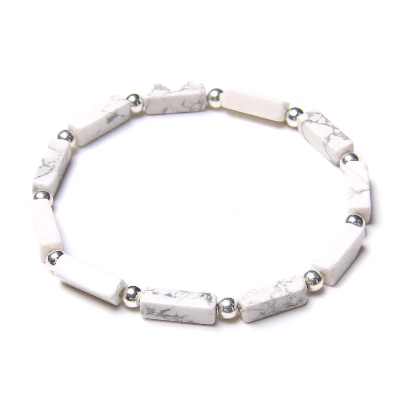 Natural Rectangular Bead Bracelet Female Shoushan Stone