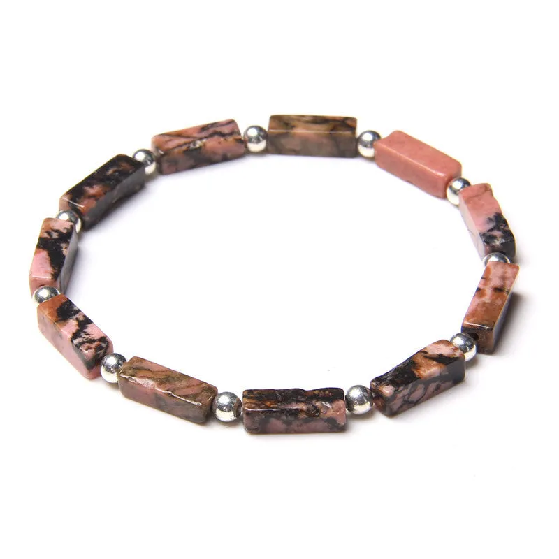 Natural Rectangular Bead Bracelet Female Shoushan Stone