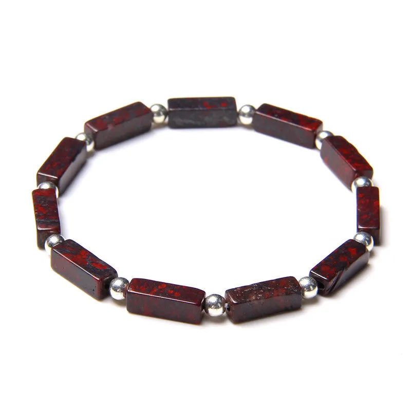 Natural Rectangular Bead Bracelet Female Shoushan Stone