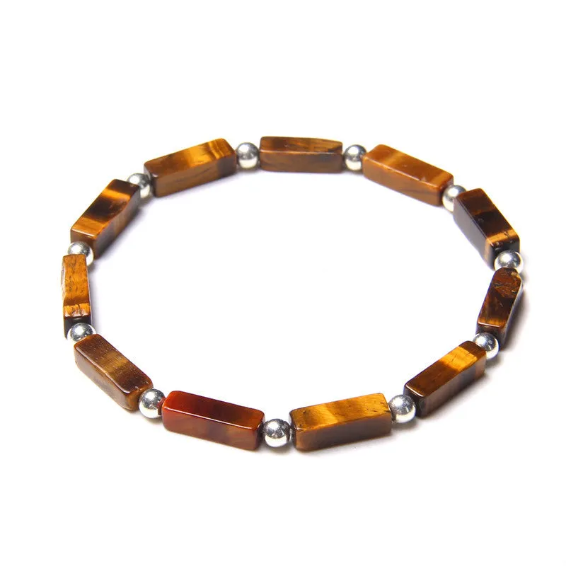 Natural Rectangular Bead Bracelet Female Shoushan Stone