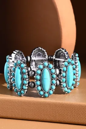 Navajo Western Natural Stone Stretch Bracelet