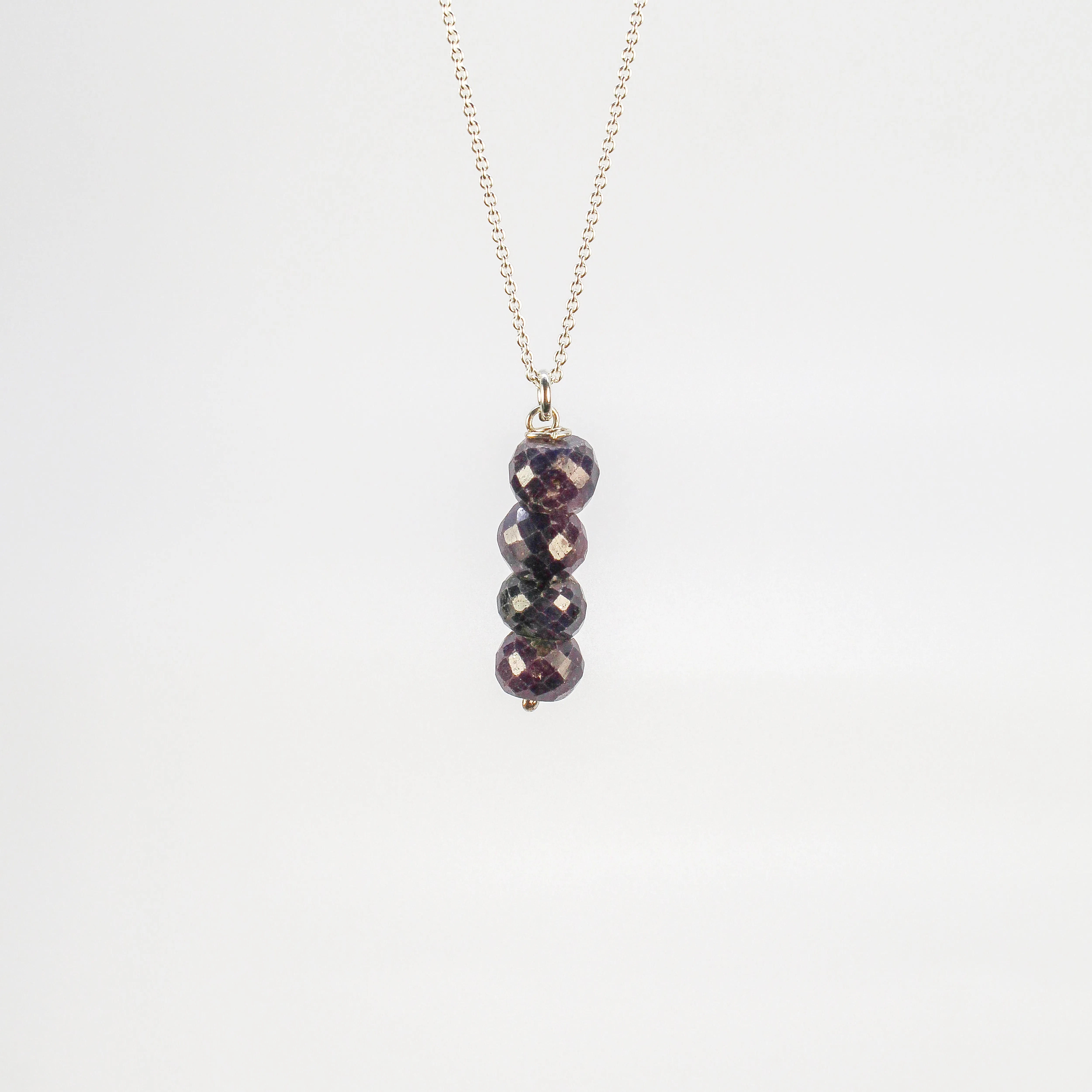 NEW! Stacked Blue Sapphire Pendant by Rina Young