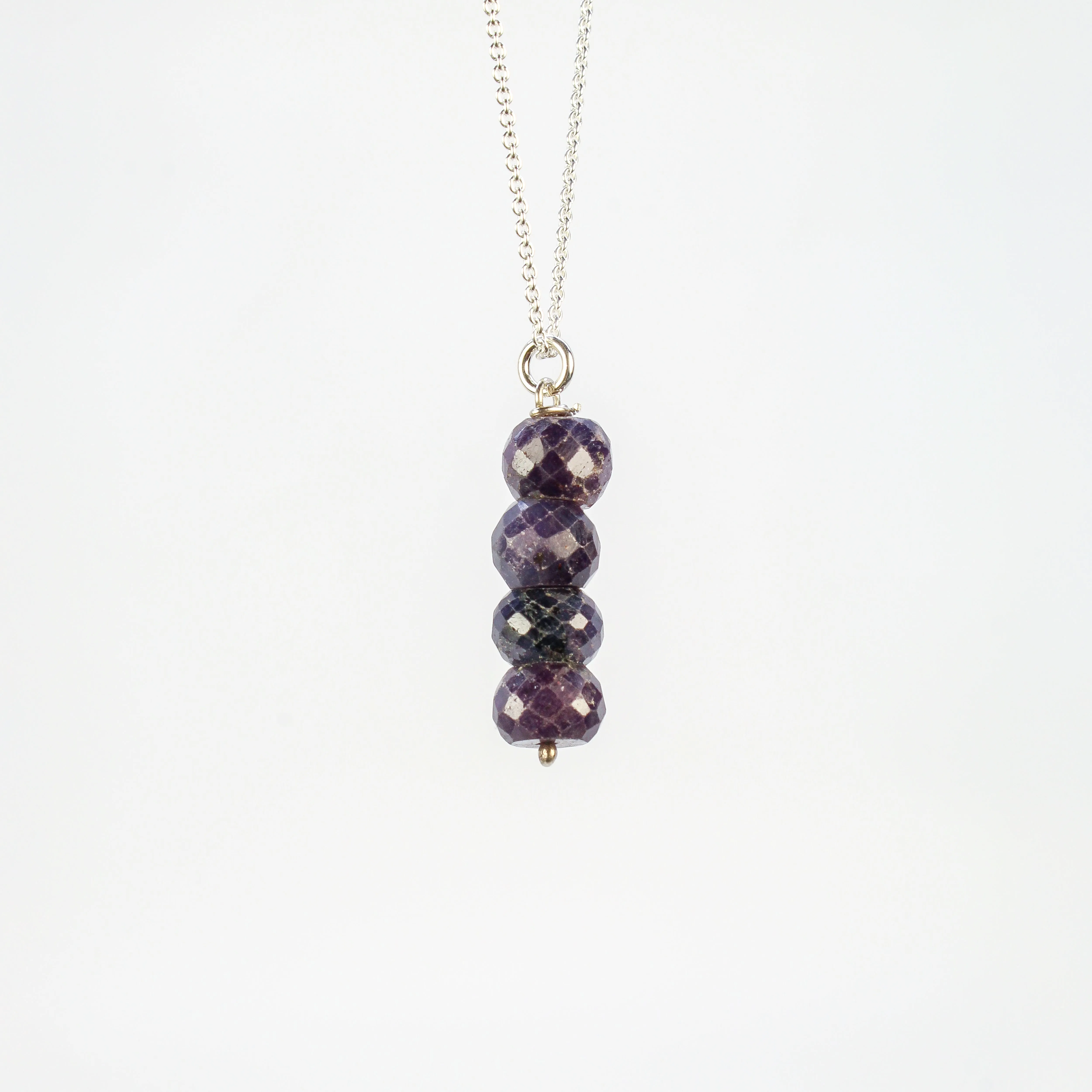 NEW! Stacked Blue Sapphire Pendant by Rina Young