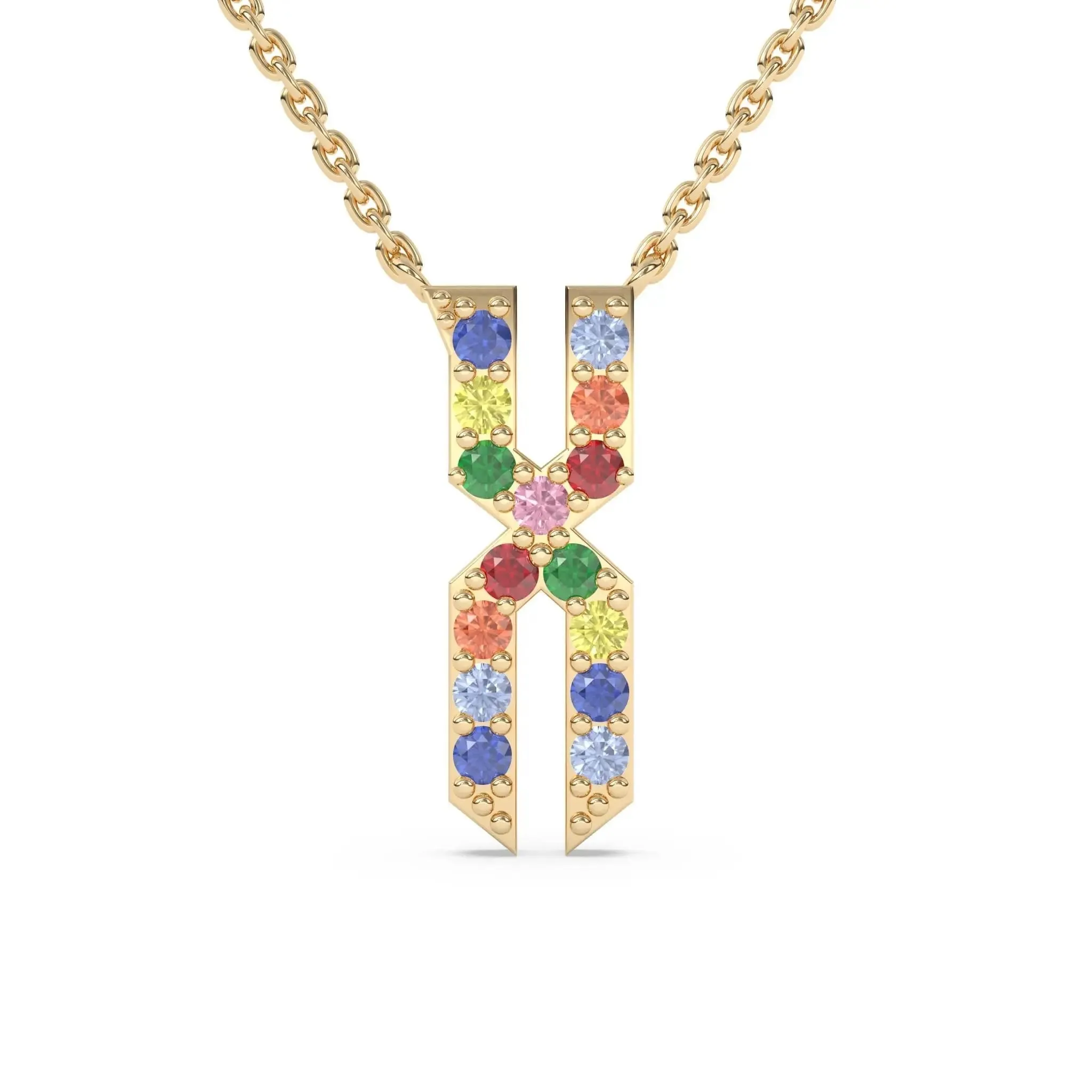 Old English Rainbow Necklace