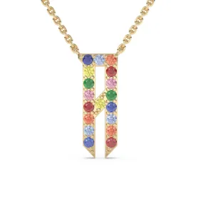Old English Rainbow Necklace