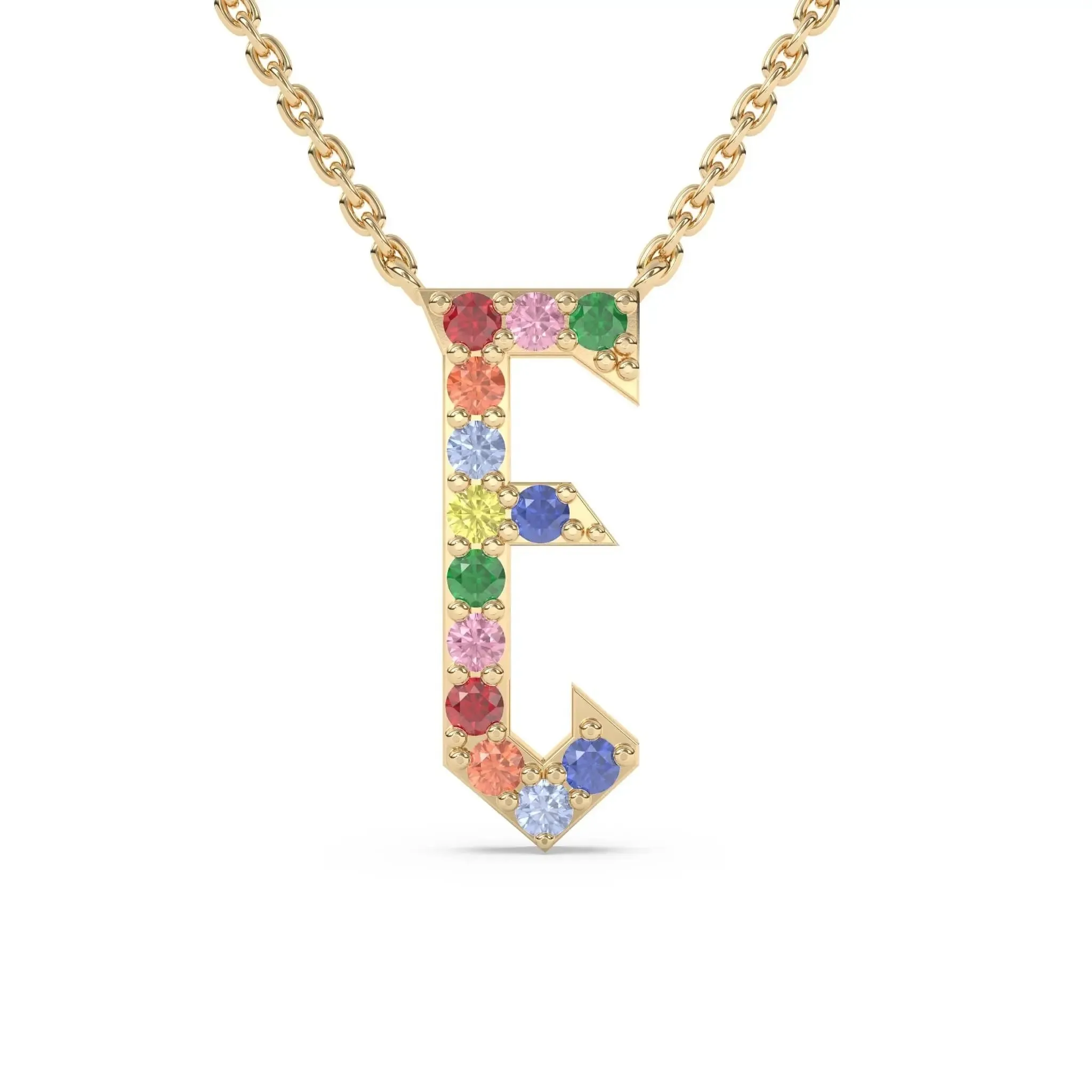 Old English Rainbow Necklace