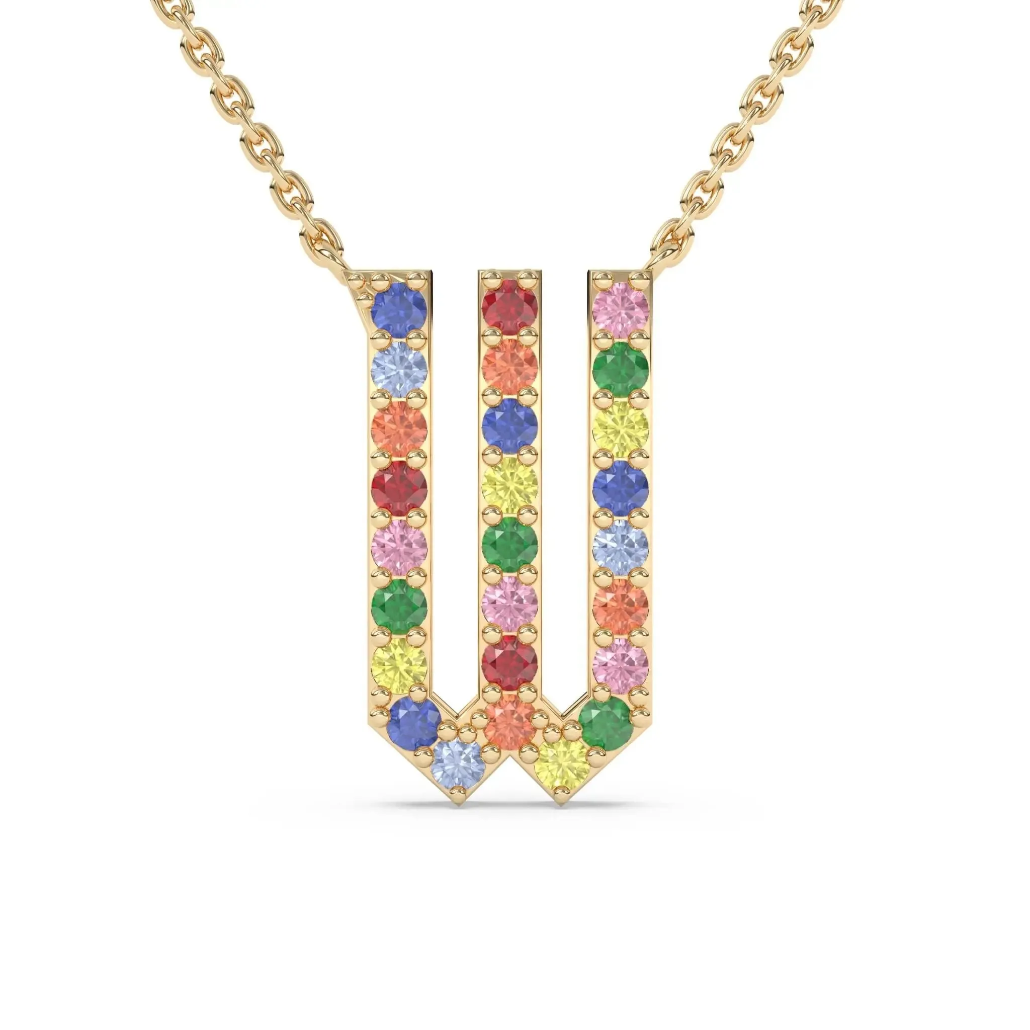 Old English Rainbow Necklace