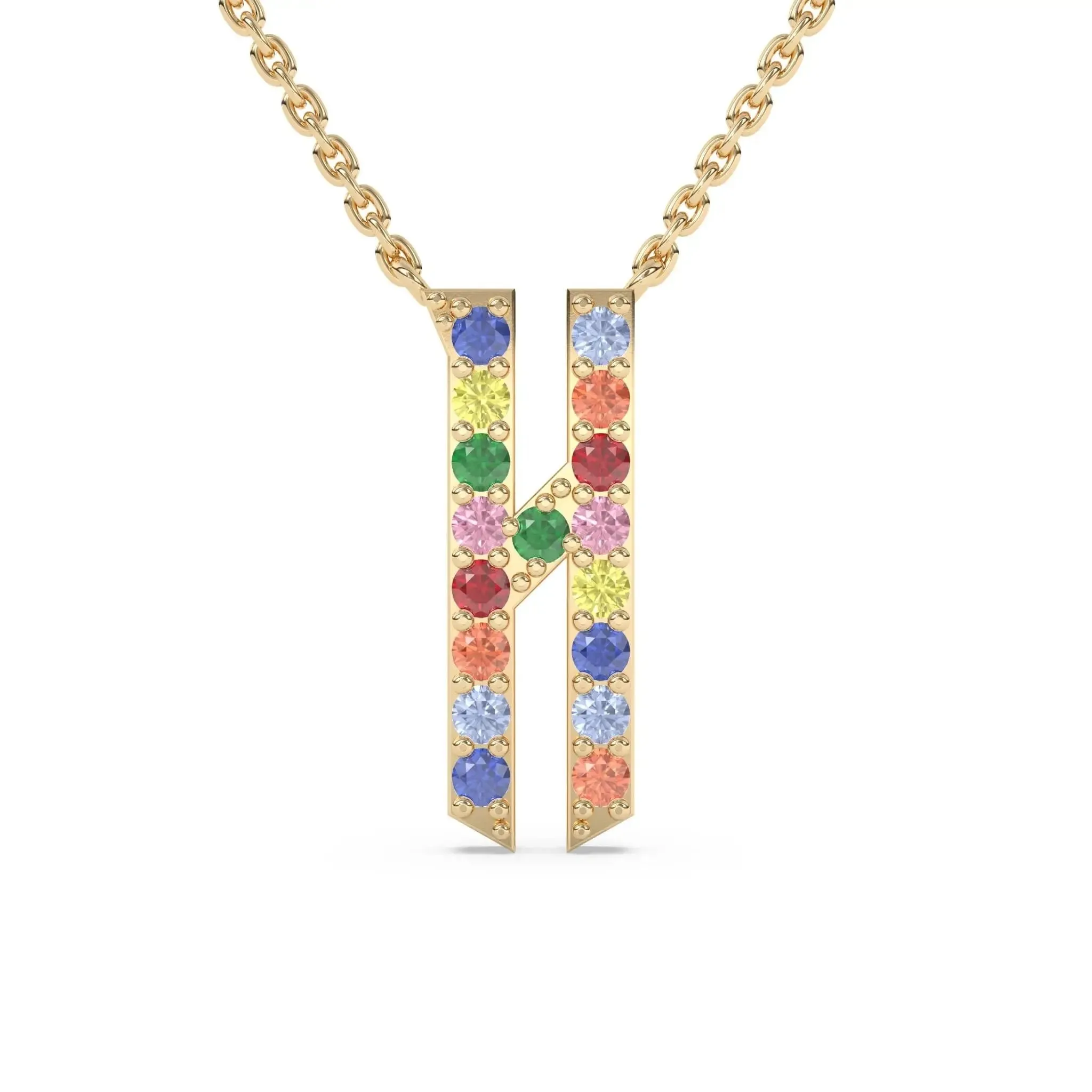 Old English Rainbow Necklace
