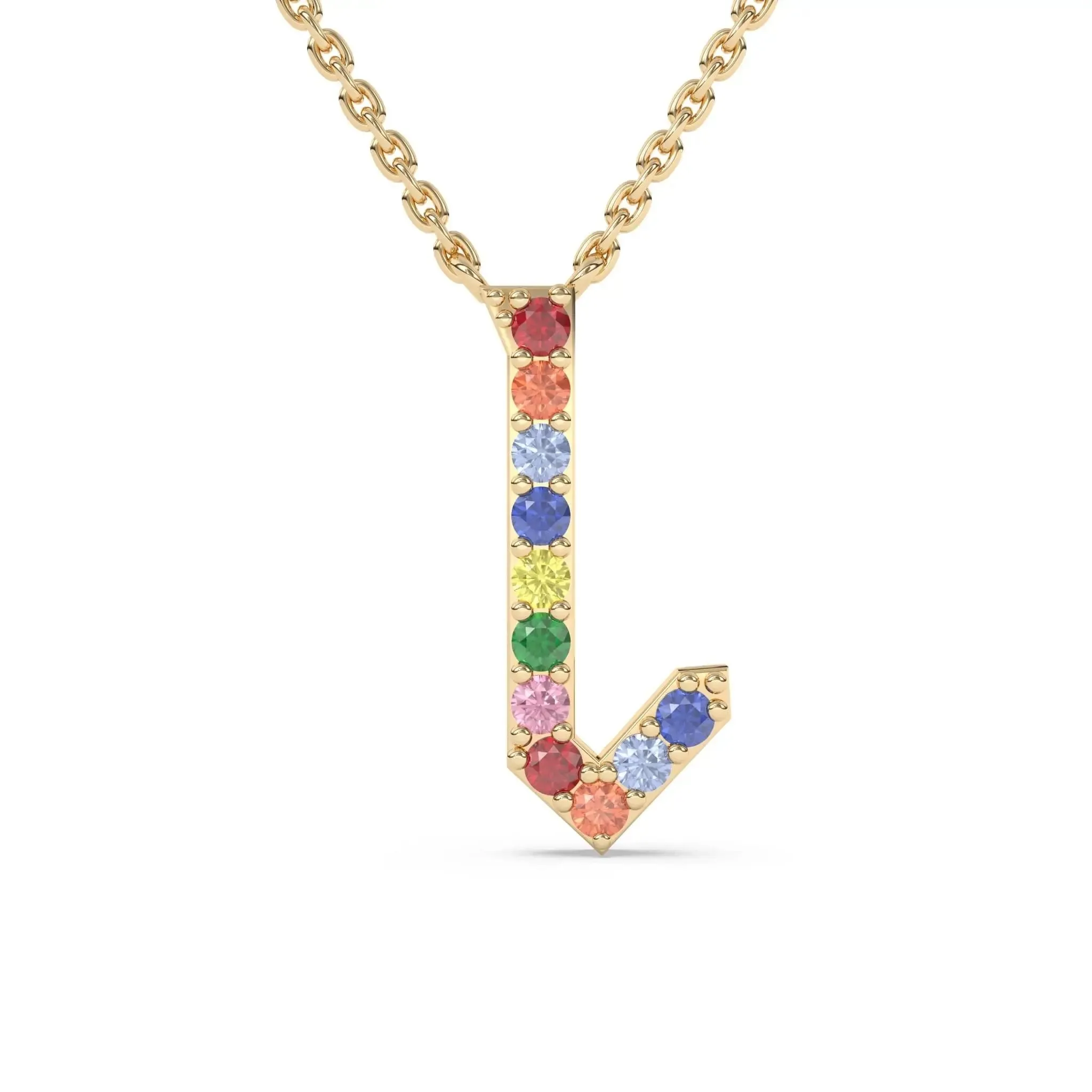 Old English Rainbow Necklace