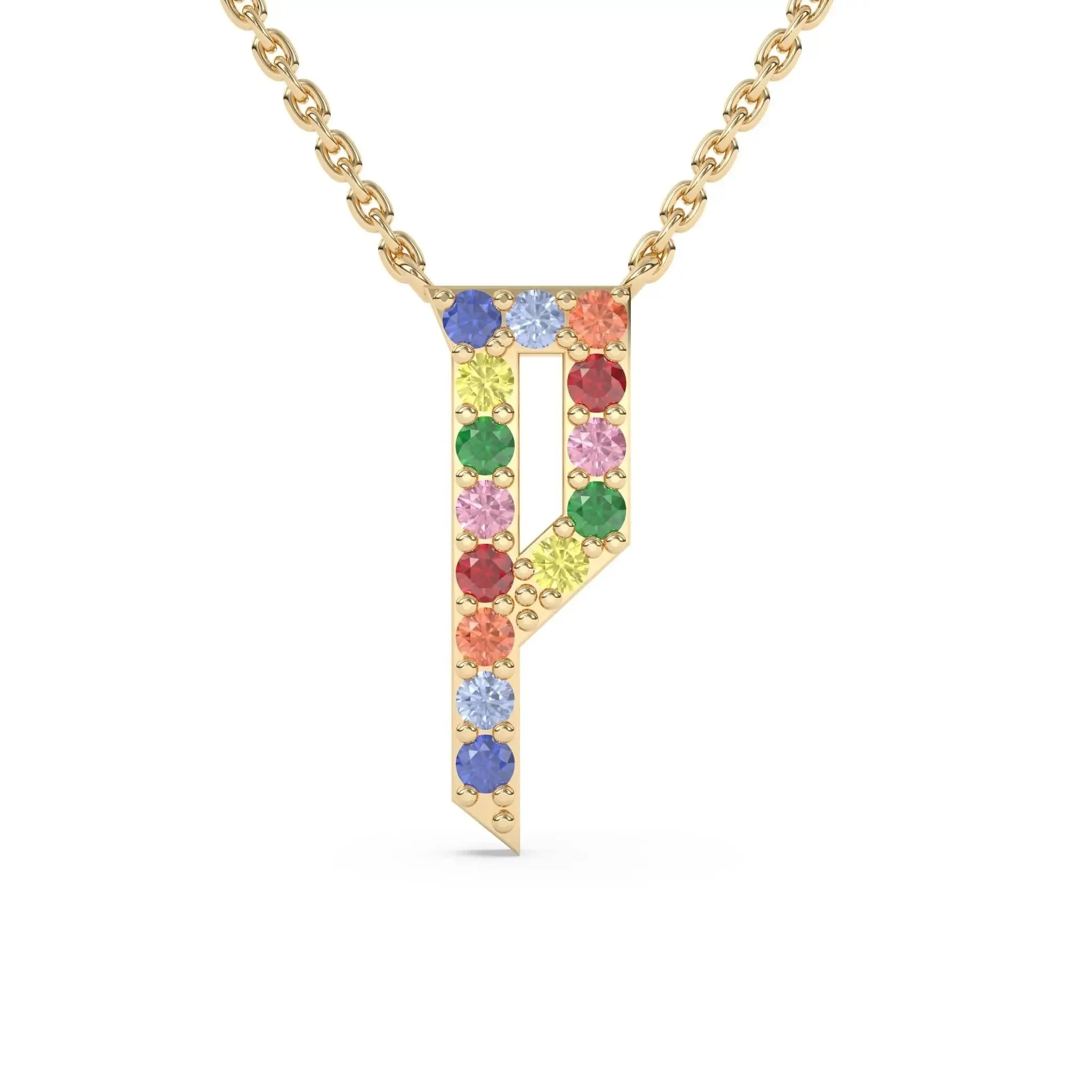 Old English Rainbow Necklace