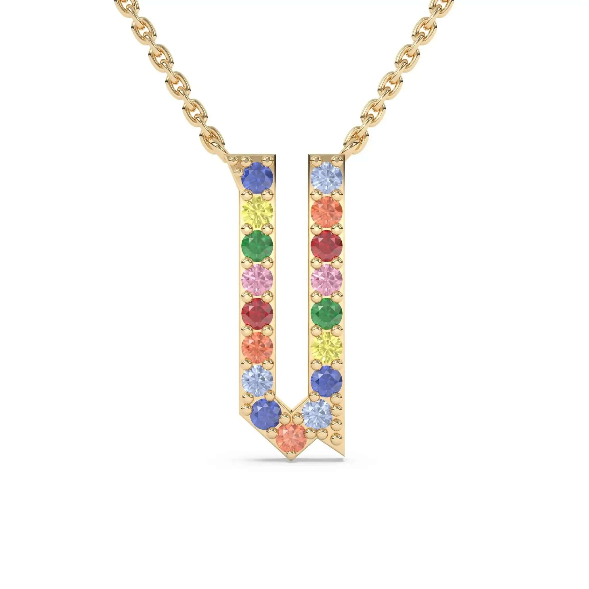 Old English Rainbow Necklace