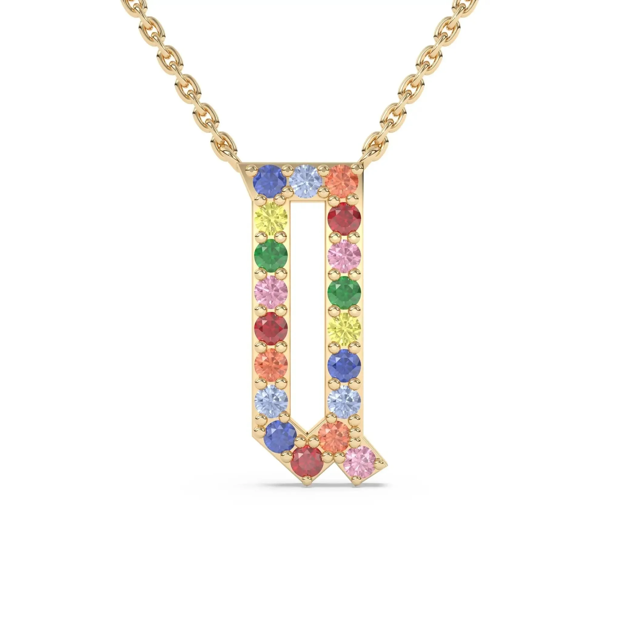 Old English Rainbow Necklace