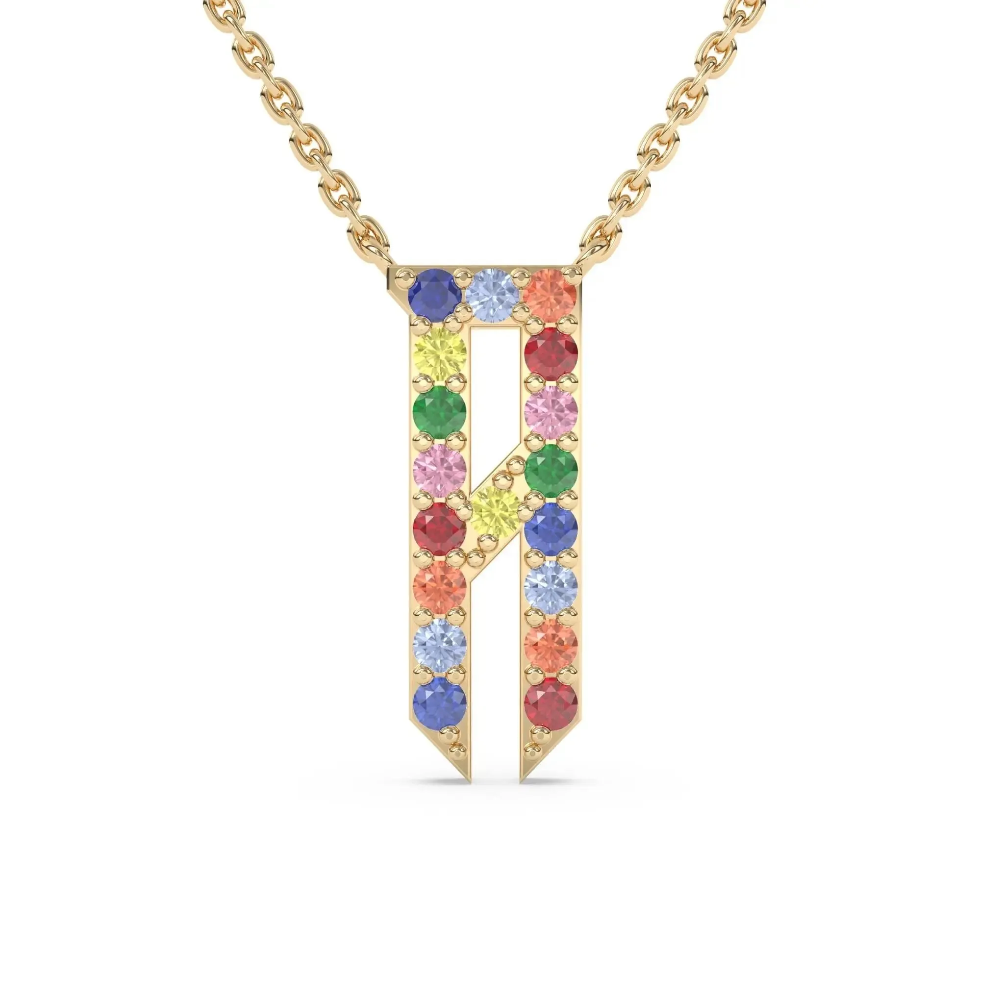 Old English Rainbow Necklace