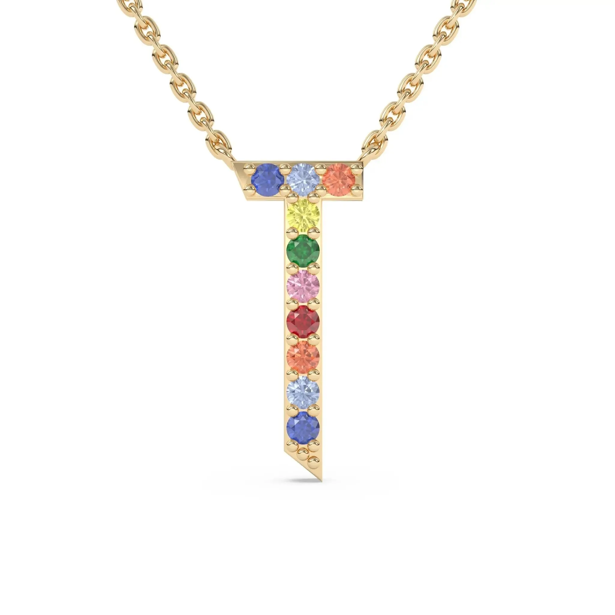 Old English Rainbow Necklace