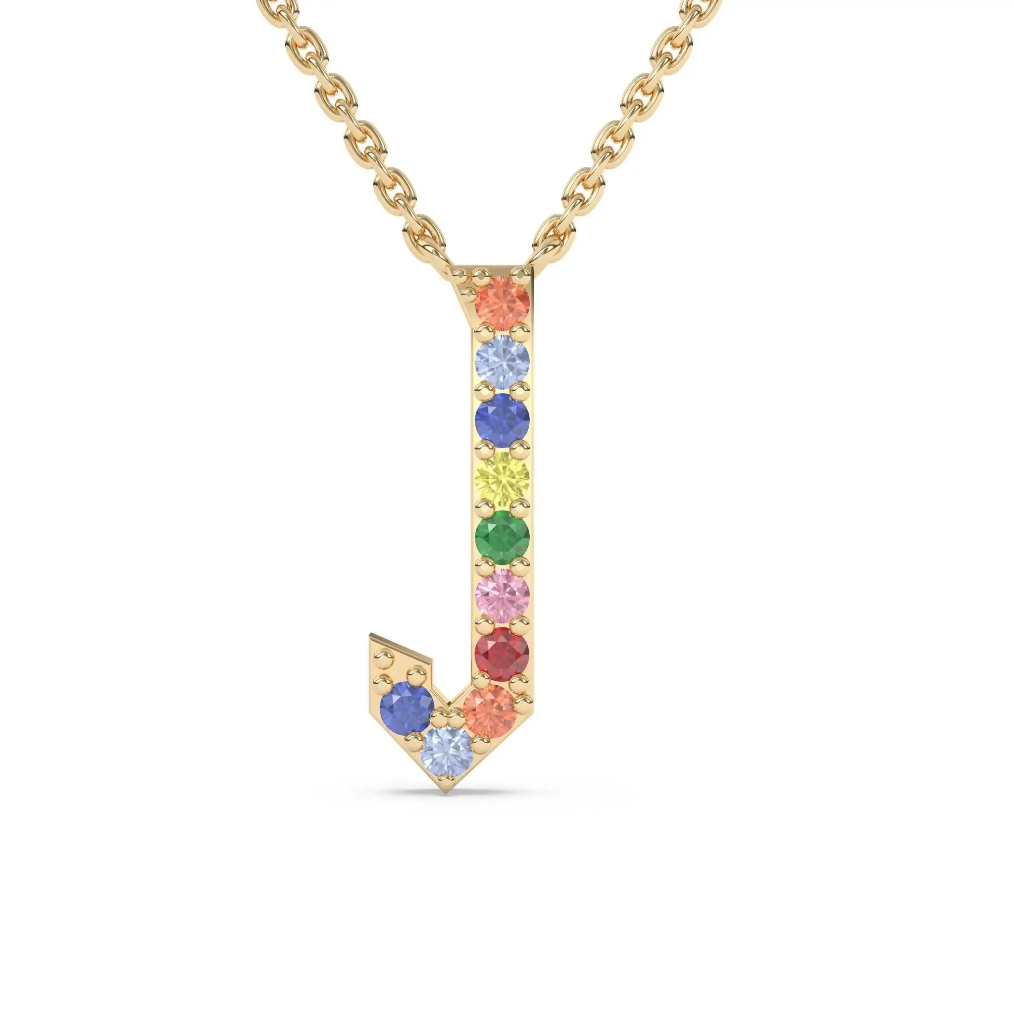 Old English Rainbow Necklace