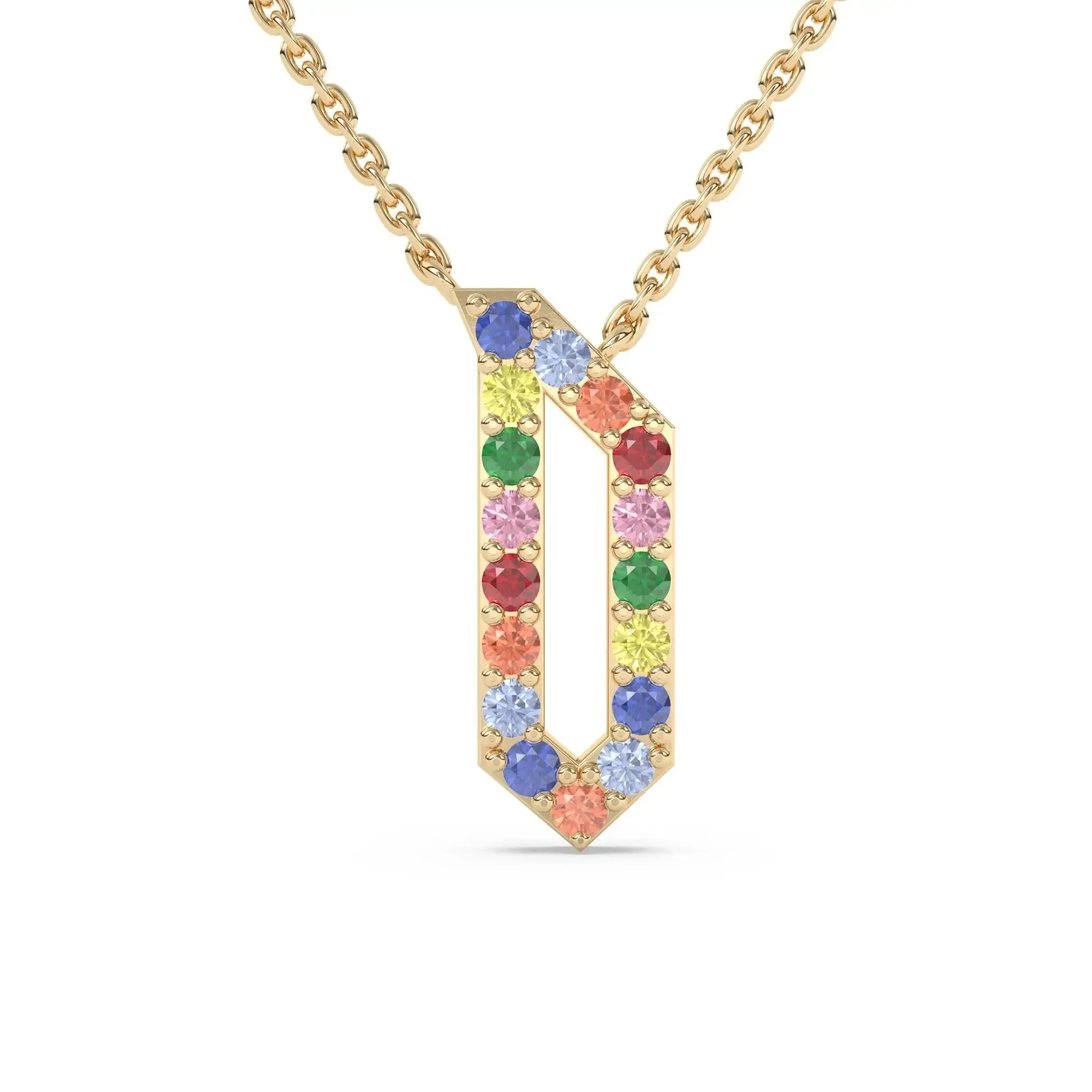 Old English Rainbow Necklace