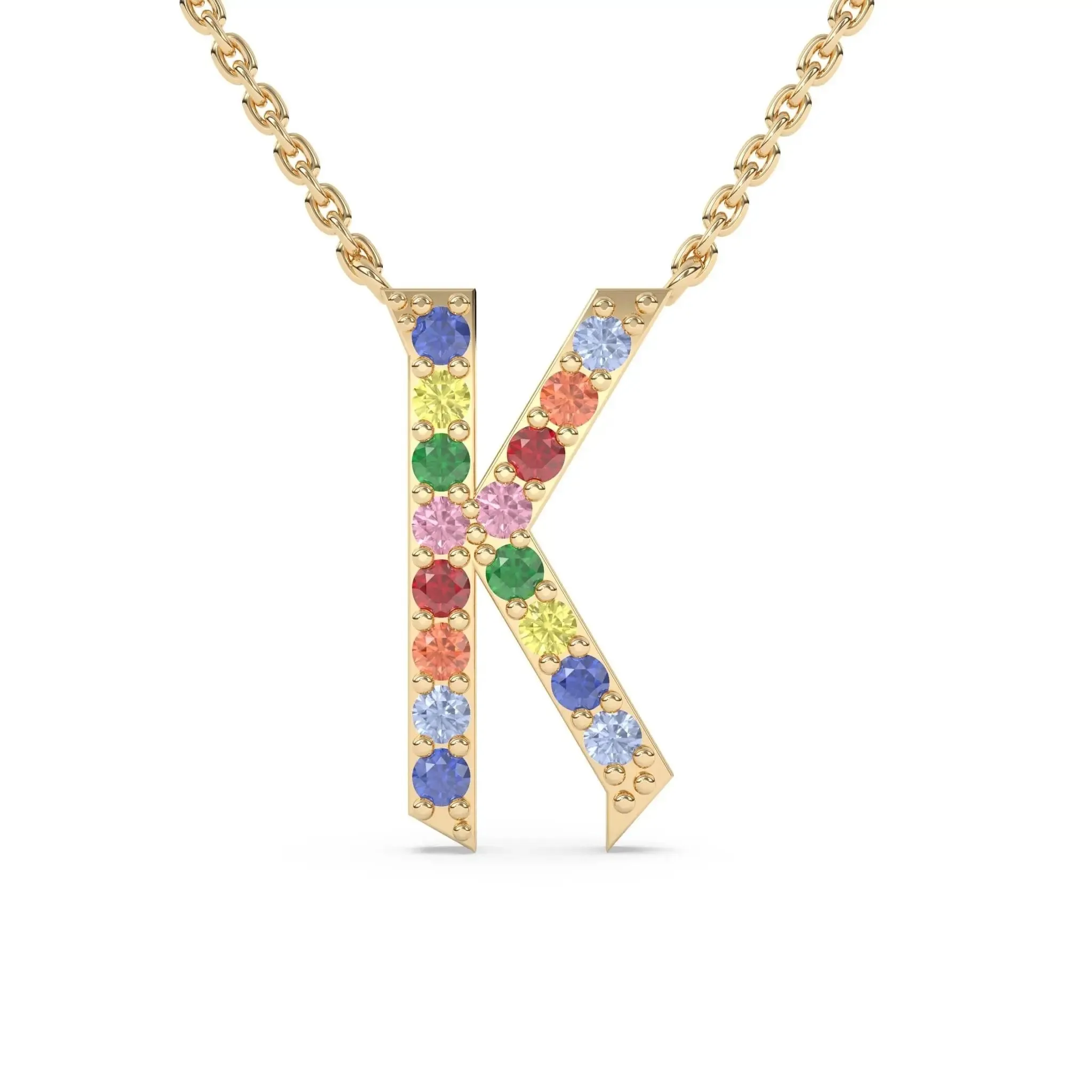 Old English Rainbow Necklace