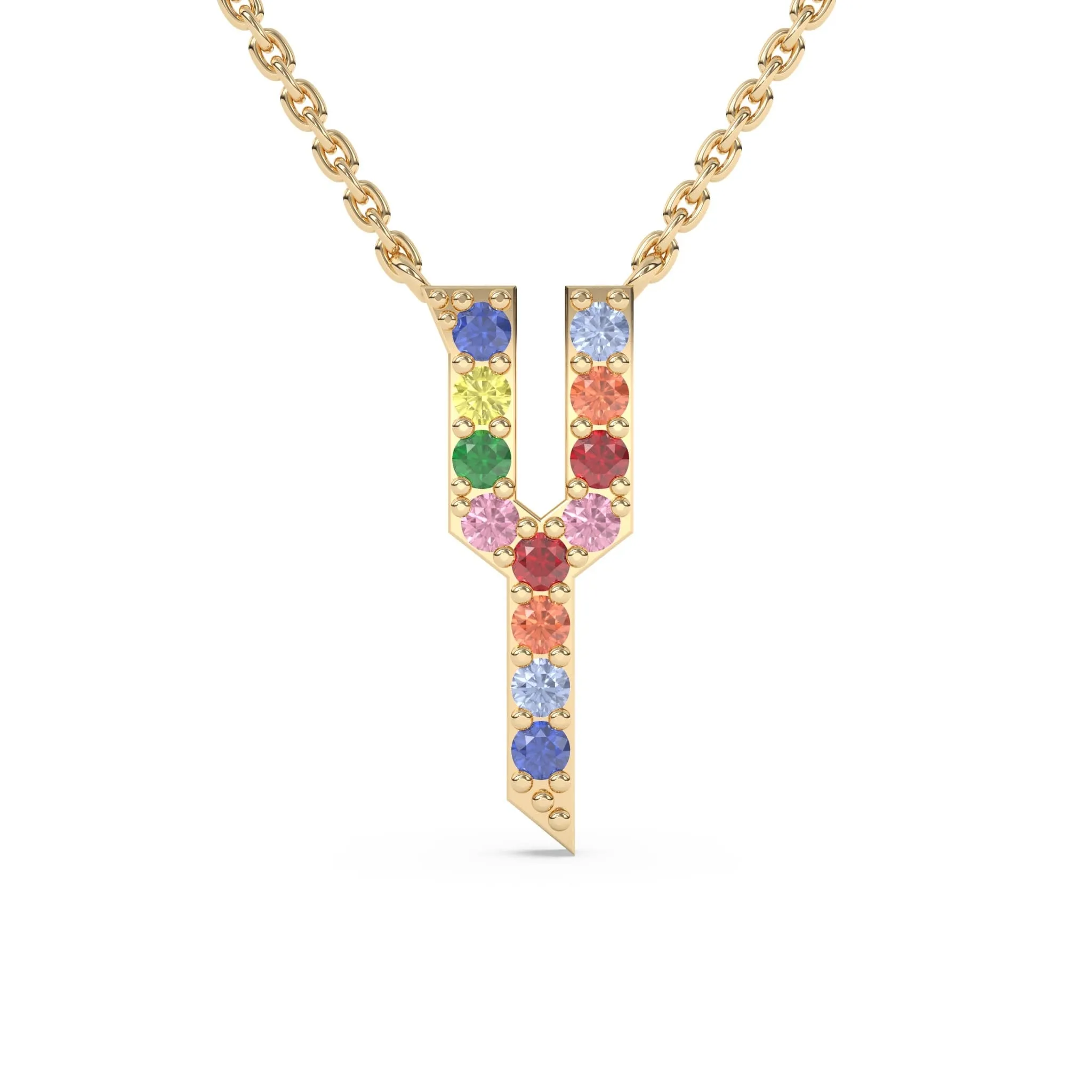 Old English Rainbow Necklace