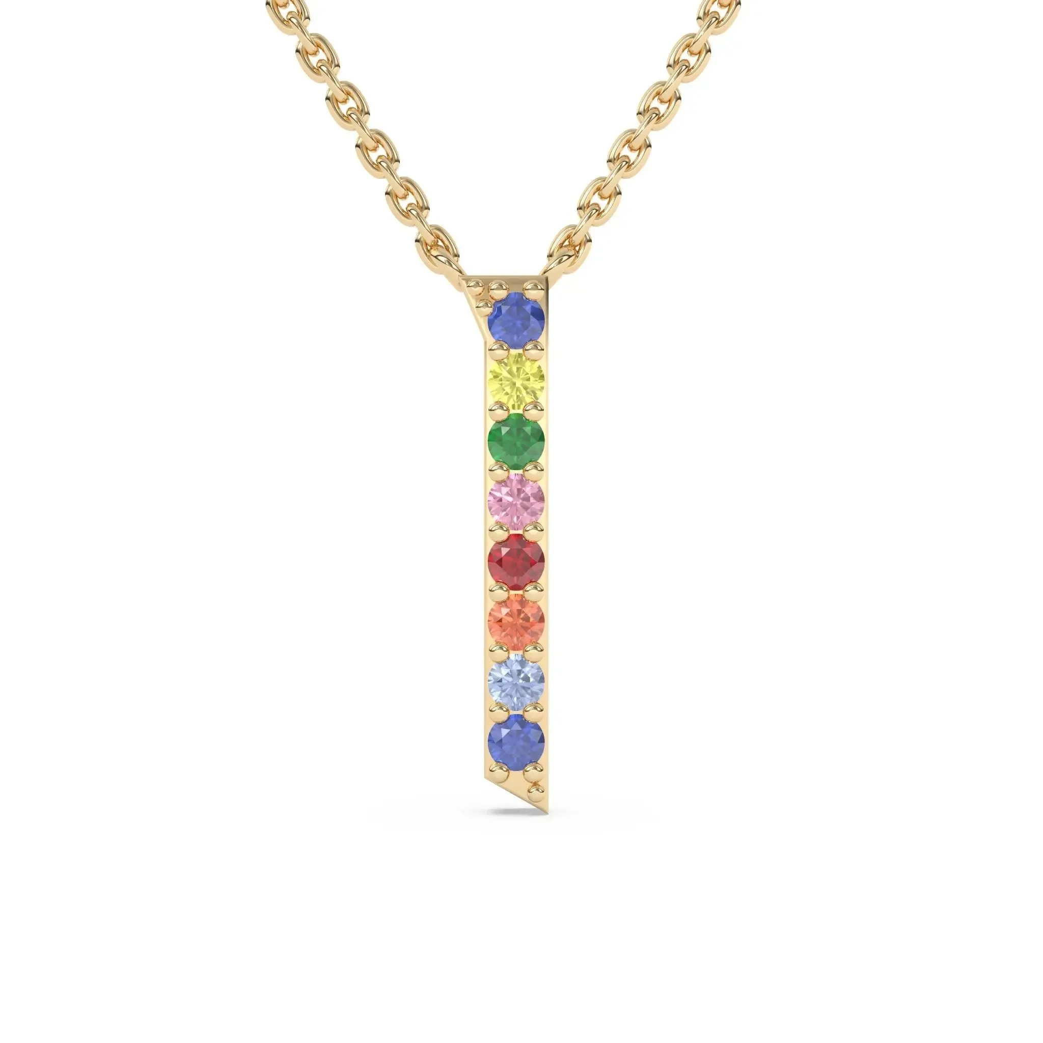 Old English Rainbow Necklace