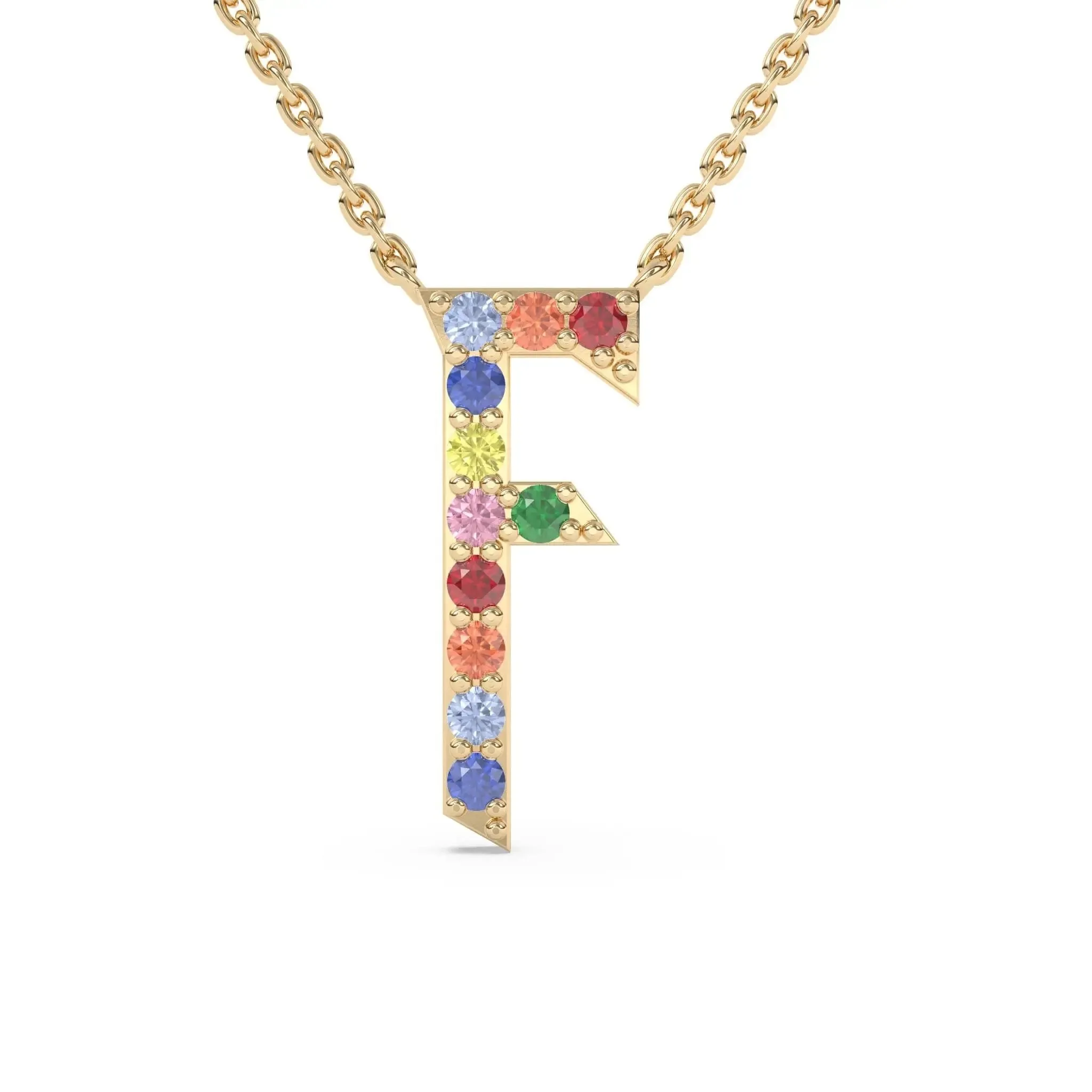 Old English Rainbow Necklace