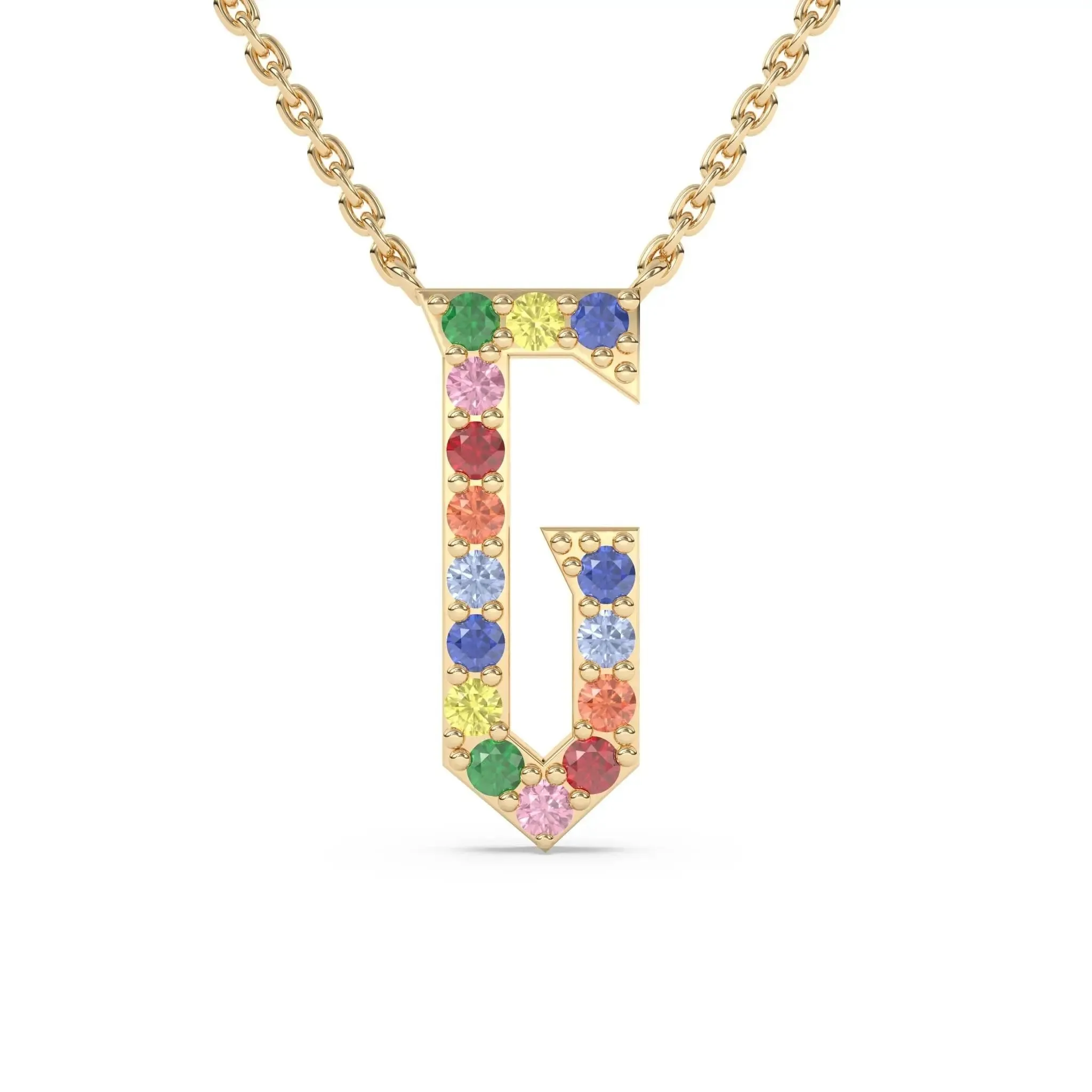 Old English Rainbow Necklace