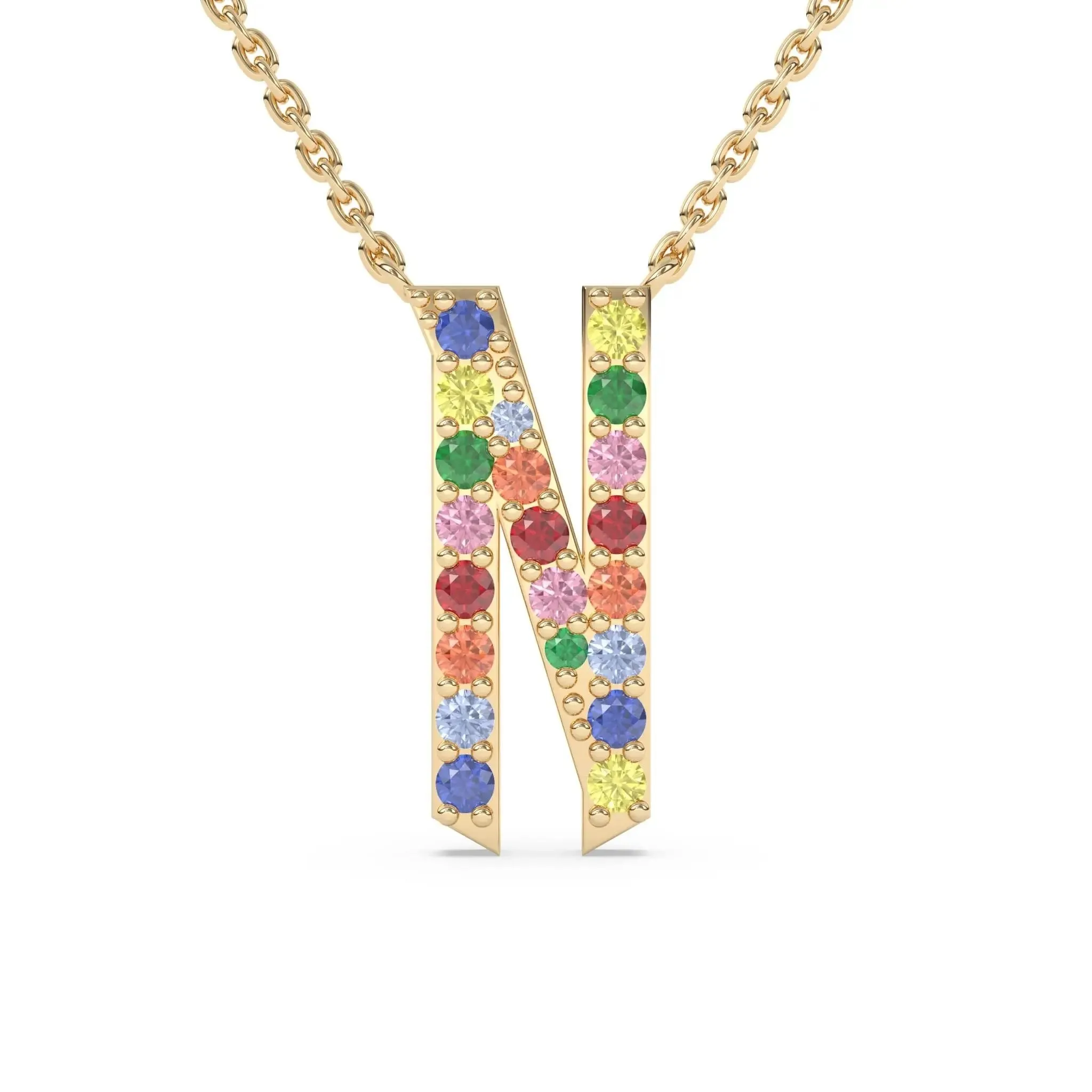 Old English Rainbow Necklace