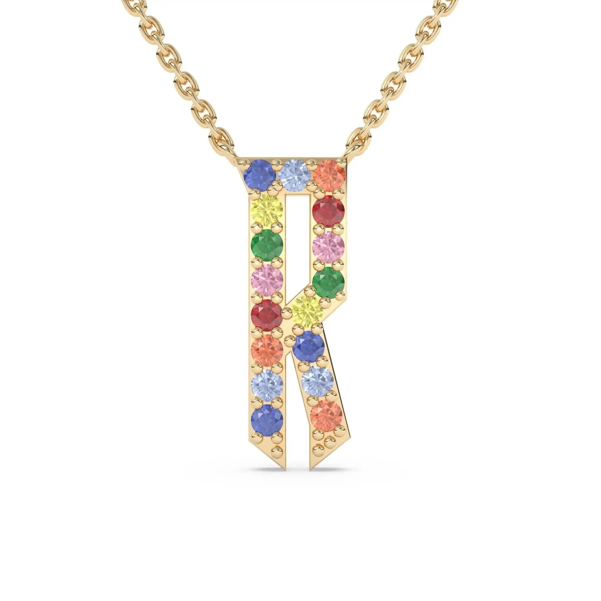 Old English Rainbow Necklace
