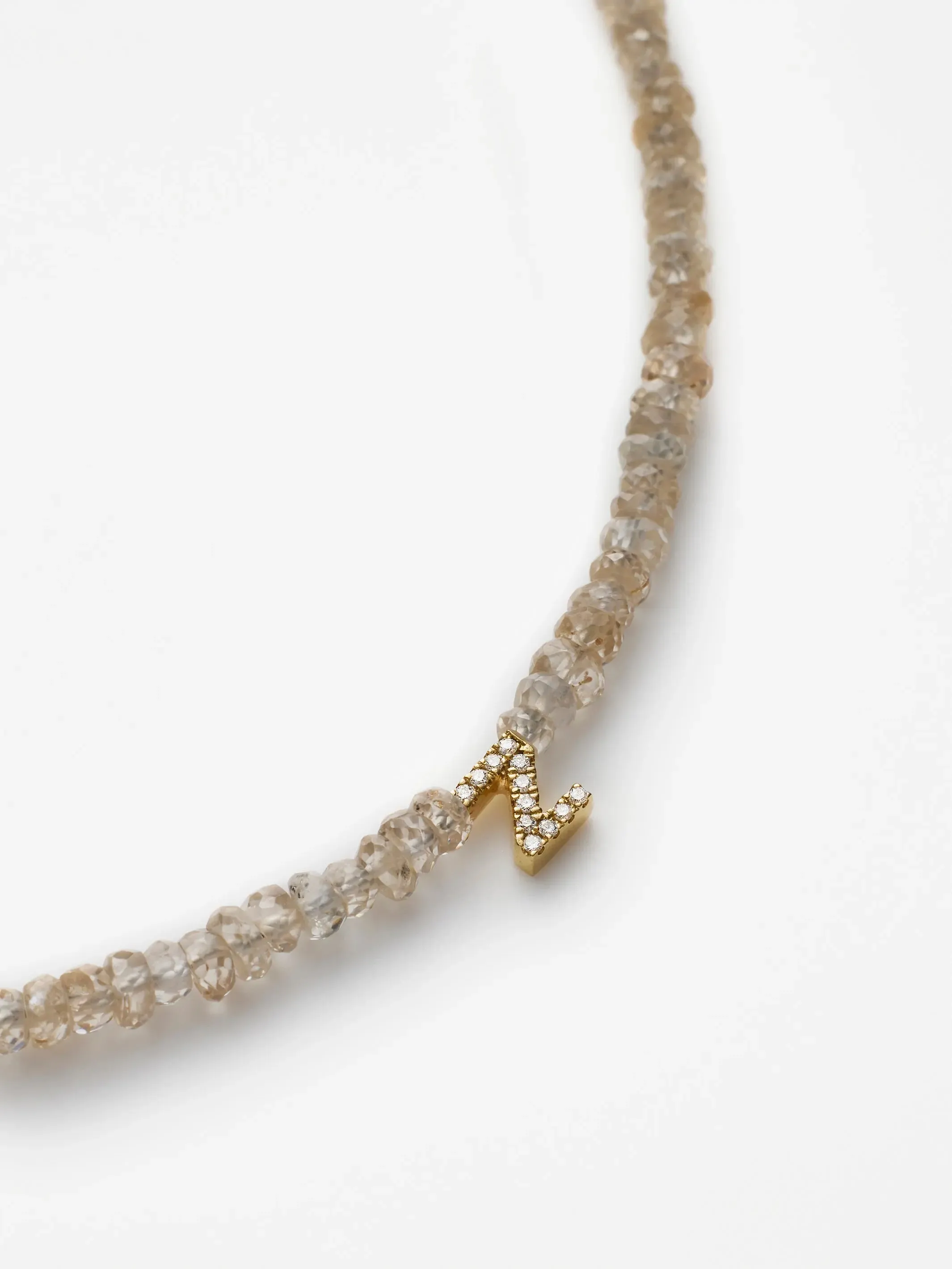 One Diamond Letter Zircon Bracelet