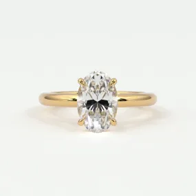 Oval Cut Diamond Solitaire Band