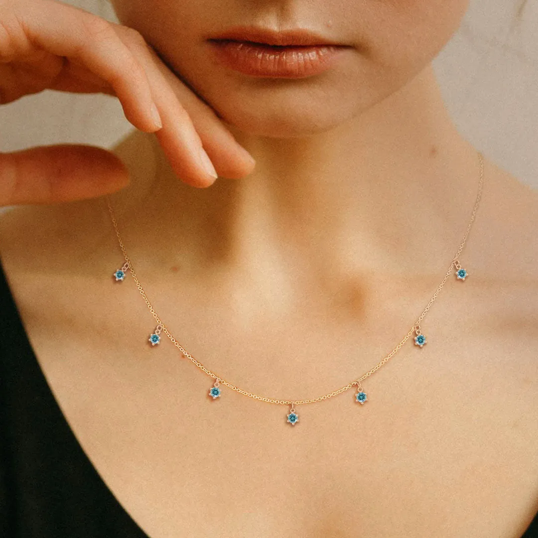 Pacifica Fringe Necklace, 7 Charm