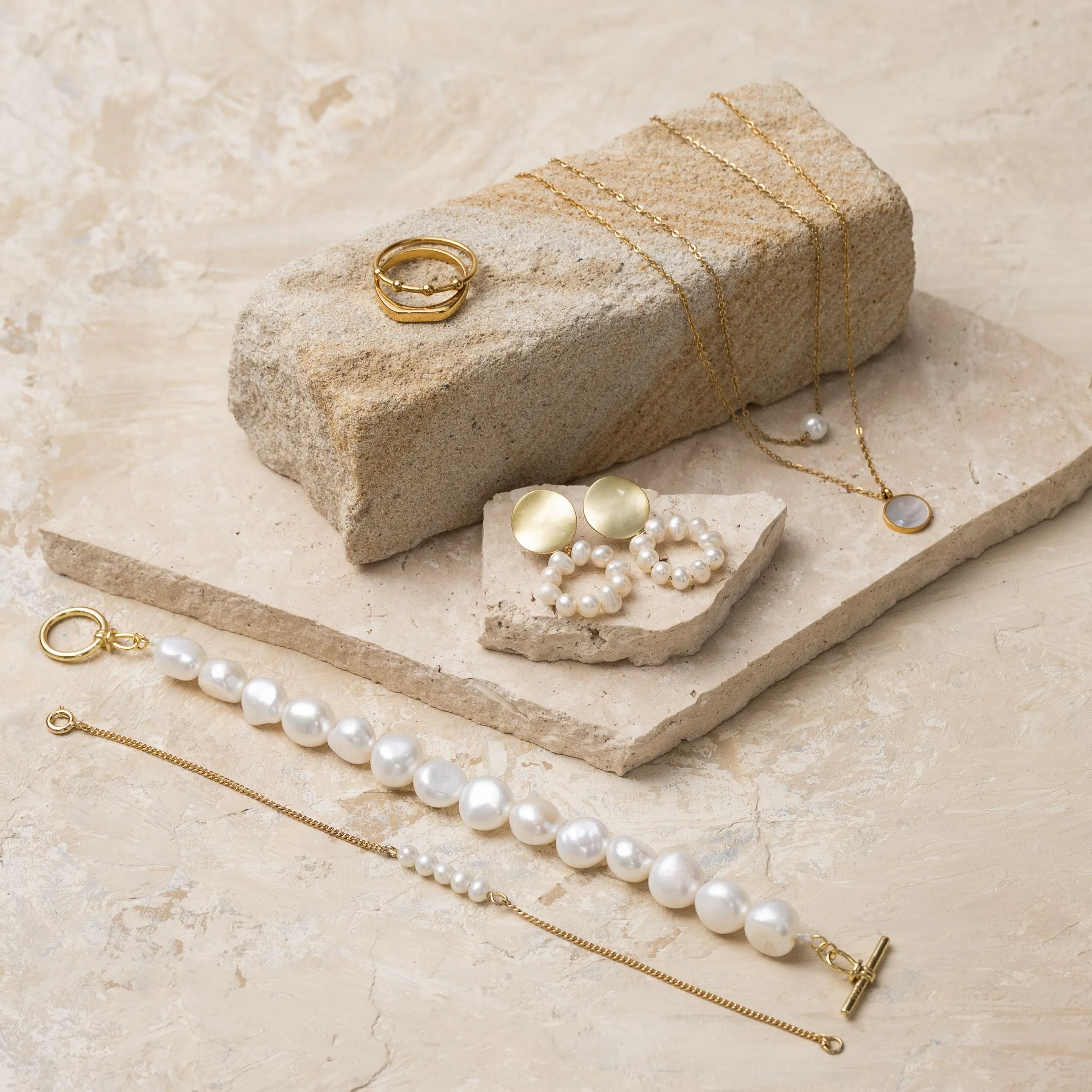 Parys 14k gold plated vermeil pearl earrings