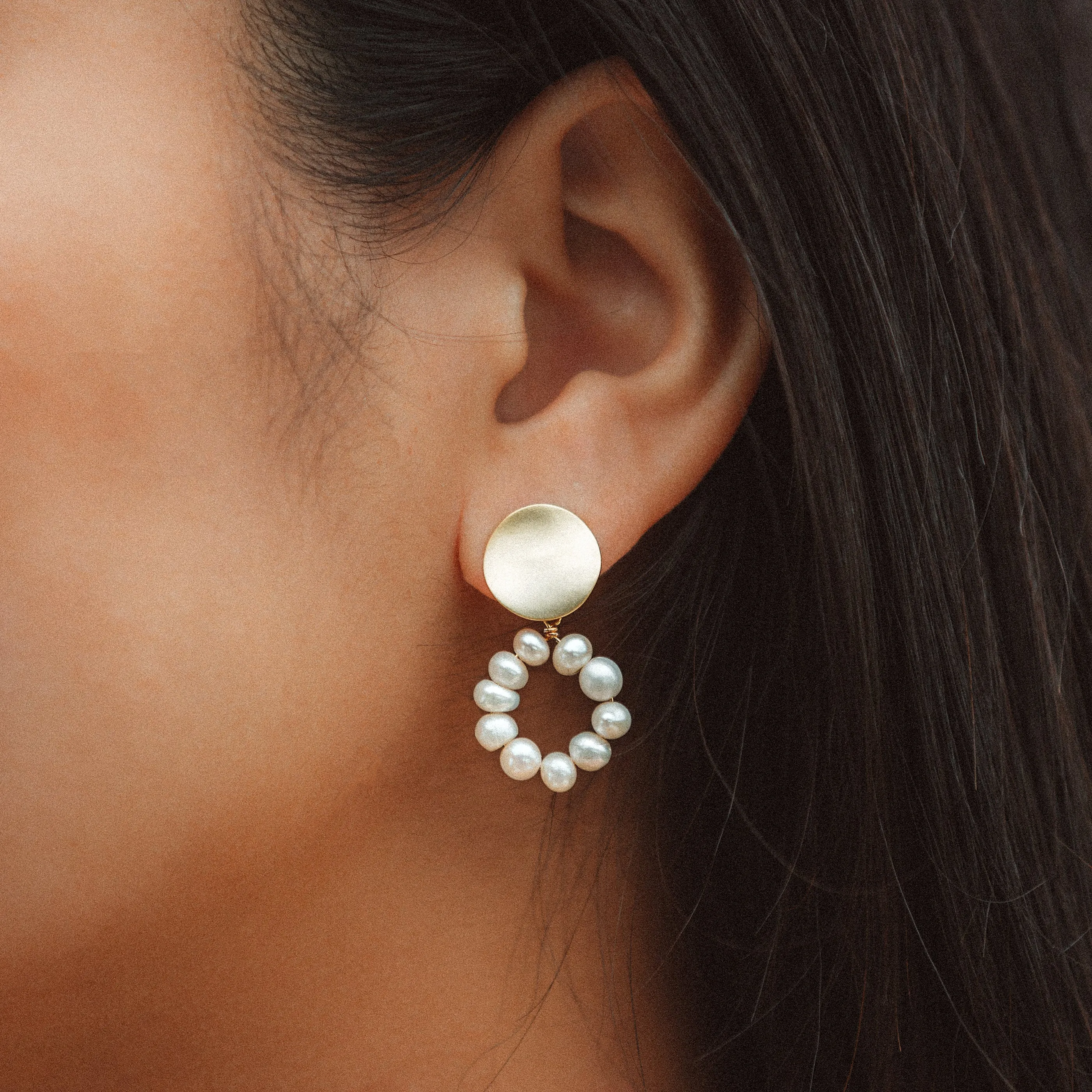 Parys 14k gold plated vermeil pearl earrings