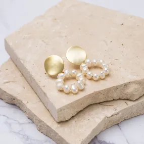 Parys 14k gold plated vermeil pearl earrings