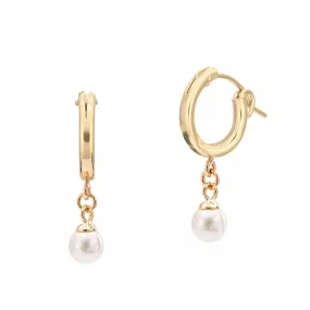 Pearl Candy | Huggie Hoop Earrings