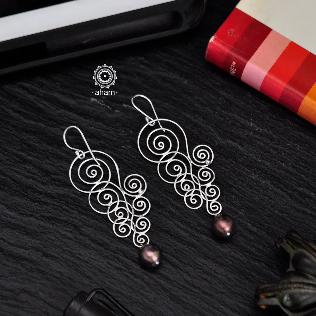 Pearl Drop Silver Earrings