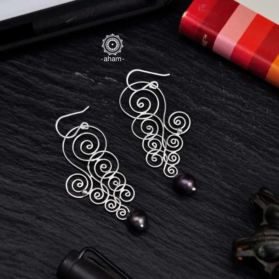 Pearl Drop Silver Earrings
