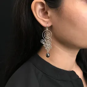 Pearl Drop Silver Earrings