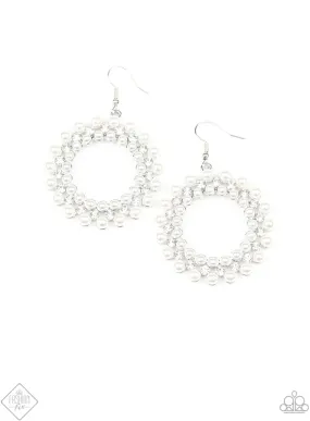 Pearly Poise White Earring - Paparazzi Accessories