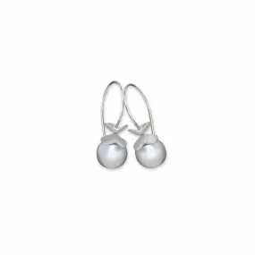 Petite Ruffle© Gray Freshwater Cultured Pearl Earrings In Sterling