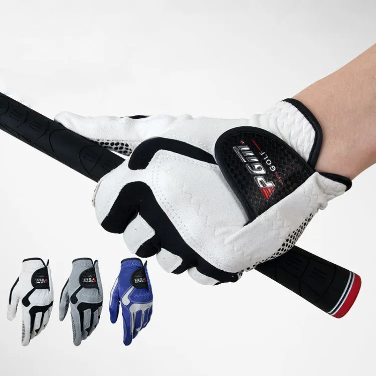 PGM Golf Left Hand Microfiber Cloth Anti-Slip Single Gloves for Men (Color:White Size:23)