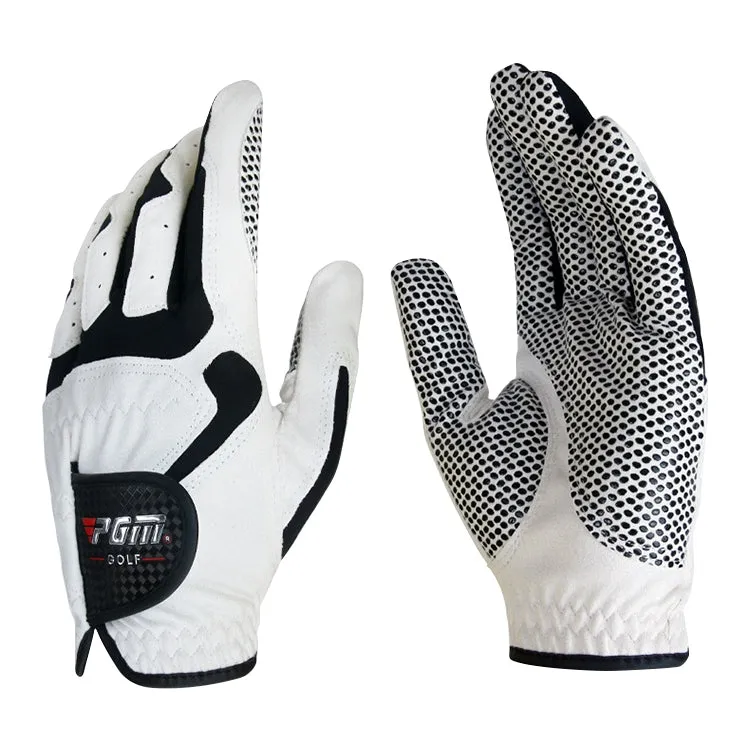 PGM Golf Left Hand Microfiber Cloth Anti-Slip Single Gloves for Men (Color:White Size:23)