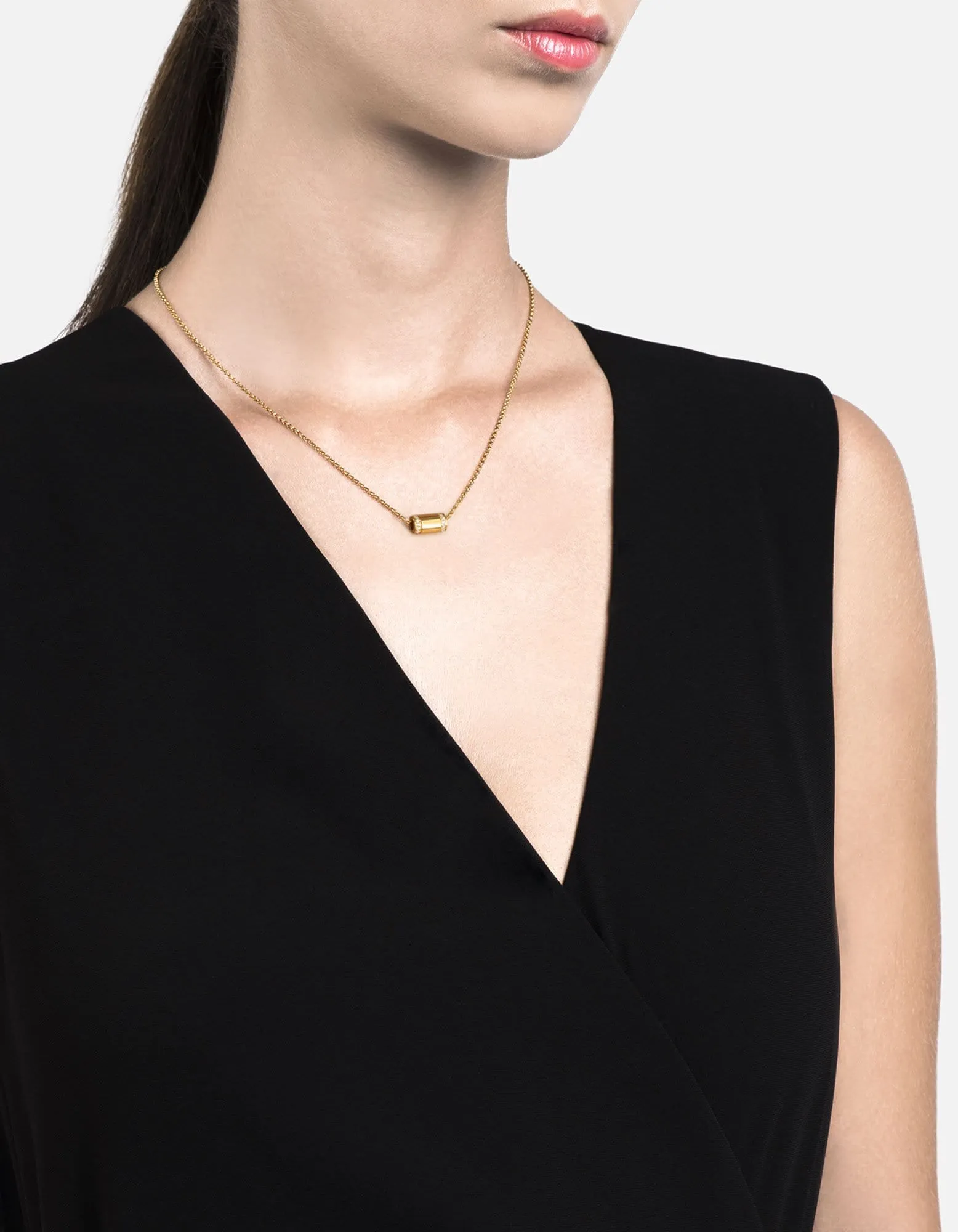 Pillar Necklace, Gold Vermeil/Sapphire