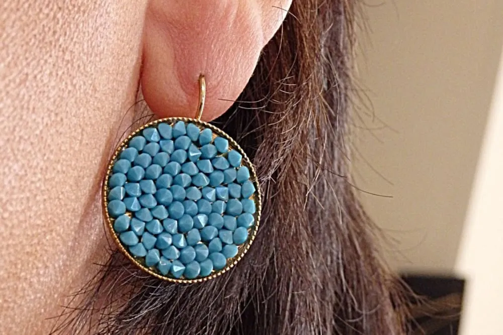 Round drop earrings